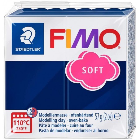 Graine Créative - Loisirs créatifs - Pâte FIMO Soft - Bleu foncé - 56 g