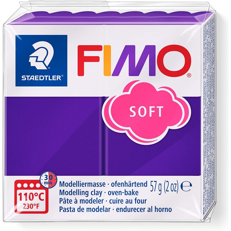 Graine Créative - Loisirs créatifs - Pâte FIMO Soft - Prune - 57 g