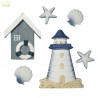 Rayher - Blister de 6 miniatures en résine pour décoration - Maison de plage