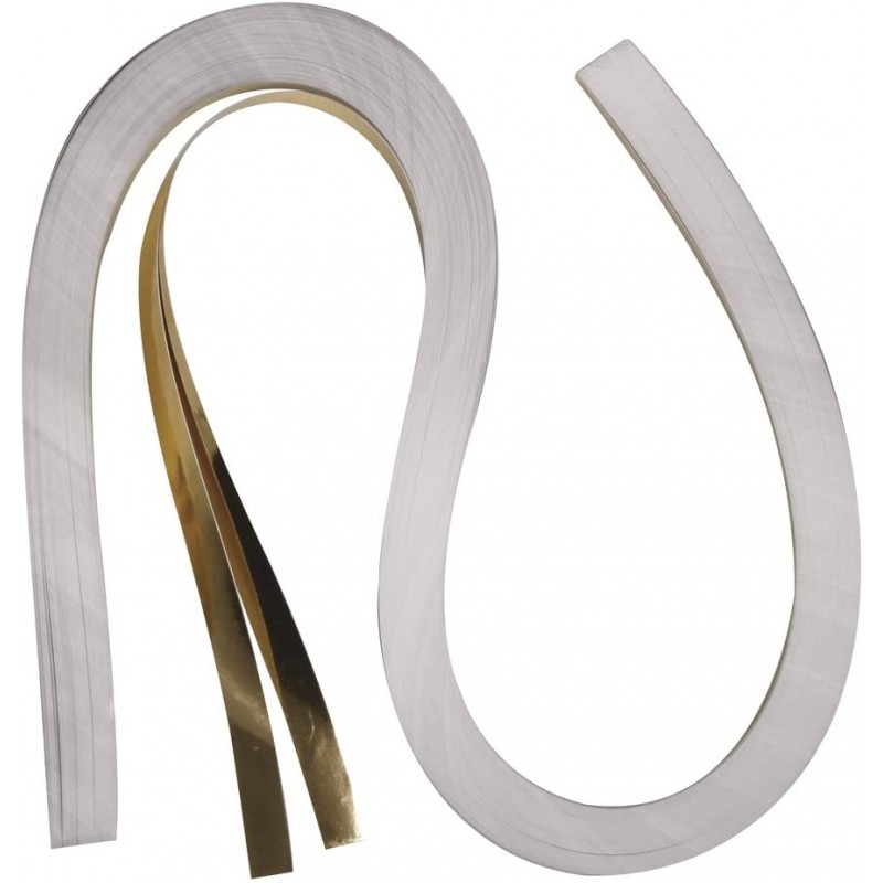 Rayher - Blister de 100 bandes de papier quilling - doré métallisé - 9 mm x 50 cm