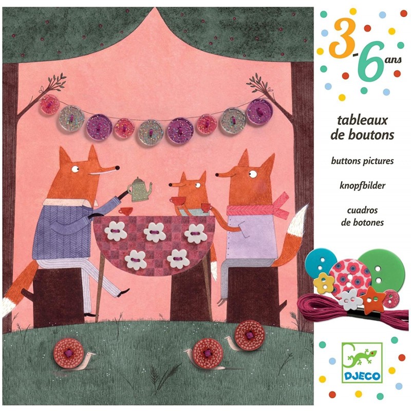 Djeco - DJ08947 - Tableau de boutons - Petite vie dans les bois