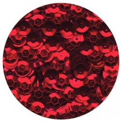 Rayher - Blister de 500 paillettes bombées percées sequin - Rouge - 6 mm