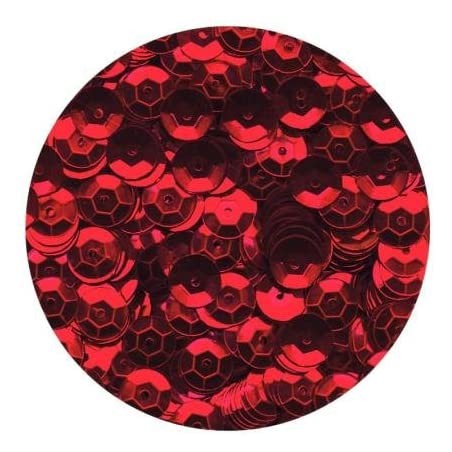 Rayher - Blister de 500 paillettes bombées percées sequin - Rouge - 6 mm