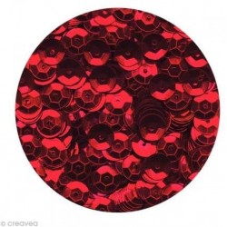Sequins paillettes 6 mm Rouge - x500