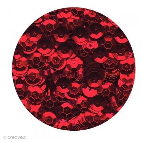Sequins paillettes 6 mm Rouge - x500