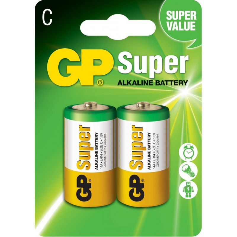 GP Blister de 2 Alcalines Super C 1,5 V