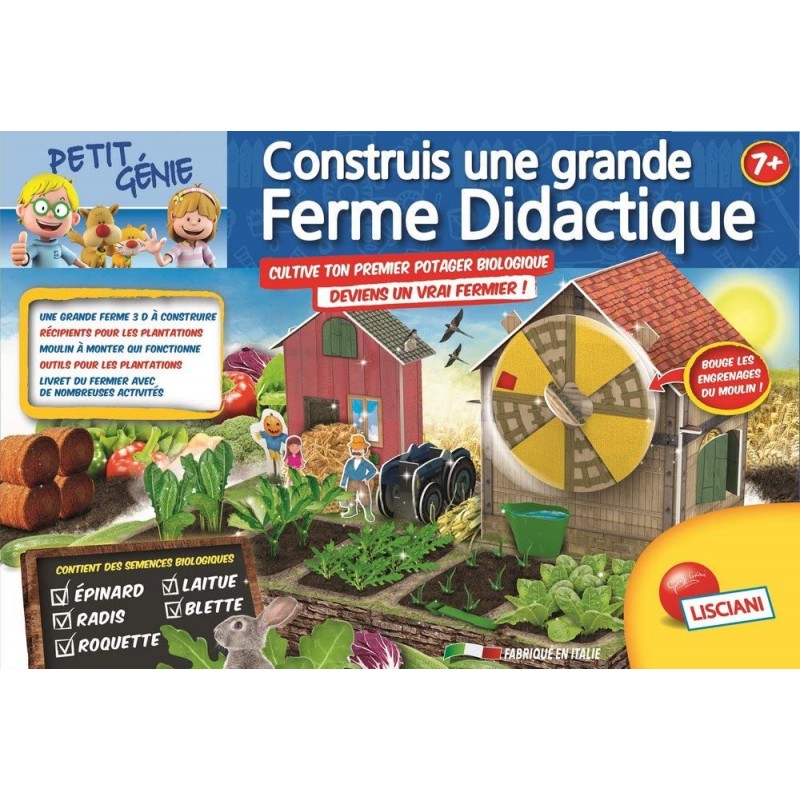 Lisciani - F49776 - Jeu Scientifique - Construis Une Grande Ferme Didactique