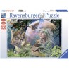 Ravensburger - Puzzle 3000 pièces - Loups au clair de lune