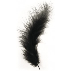 Rayher - Sachet de 15 plumes duvetées de décoration - Noir - 10 à 15 cm