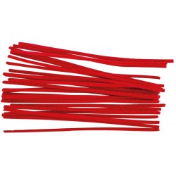 Rayher - Blister de 25 filins chenille - Rouge - 6 mm x 30 cm
