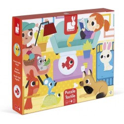 Janod - Puzzle tactile - Les animaux domestique 20 pièces