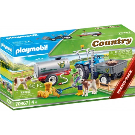 Playmobil - 70367 - Country - Agriculteur avec faucheuse et citerne