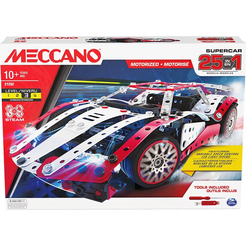 Meccano - Coffret supercar - 25 modèles motorisés