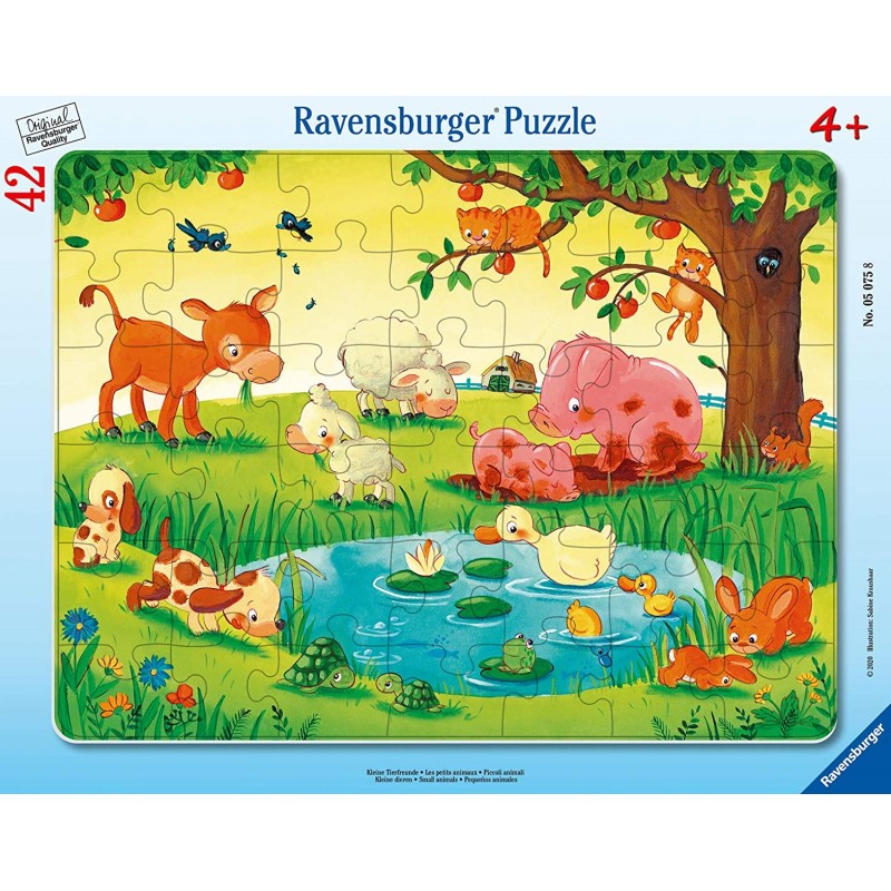 Ravensburger - Puzzle cadre 42 pièces - Les petits animaux
