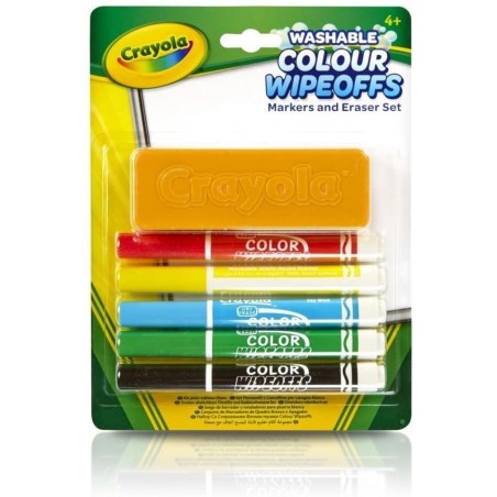 Crayola - Blister de feutres et brosse à effacer
