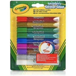 Crayola - Blister de 9 tubes de colle pailletée