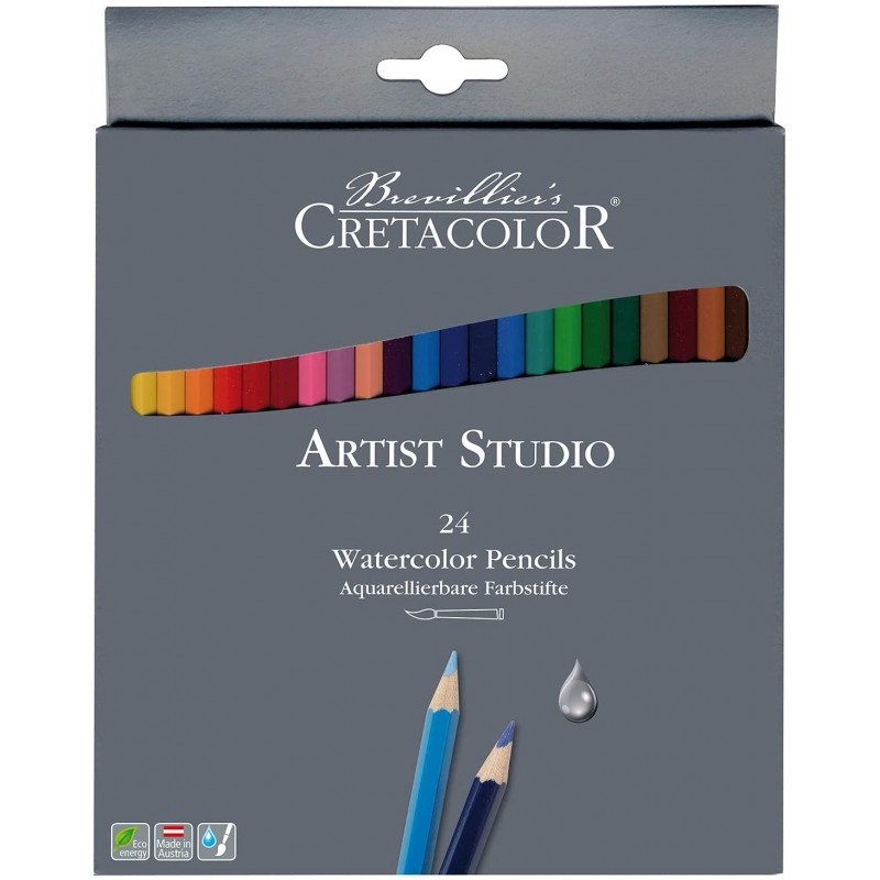 CRETACOLOR 281 24 - Set de 24 Crayons Aquarellables - Etui Carton