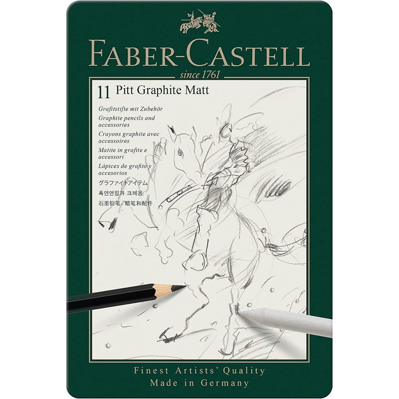 Faber-Castell Boîte de 11 crayons graphite mat
