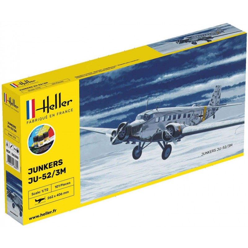 Heller - Maquette - Avion - Starter Kit - Junkers JU 52 3M