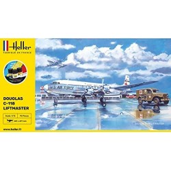 Heller - Maquette - Avion - Starter Kit - Douglas C-118 Liftmaster