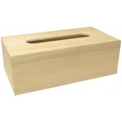 Rayher - Boîte à mouchoir en bois à décorer - 23x11,5x7,5 cm