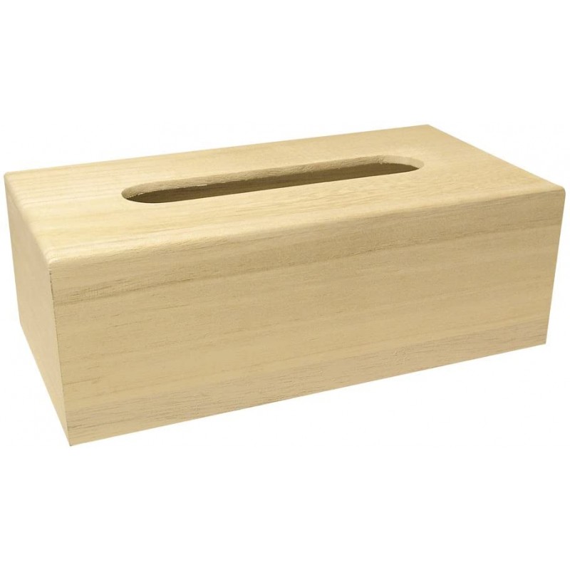 Rayher - Boîte à mouchoir en bois à décorer - 23x11,5x7,5 cm