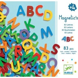 Djeco - DJ03101 - Magnétiques bois - 83 small letters