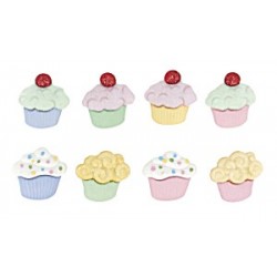 Rayher - Blister de boutons en forme de cupcakes