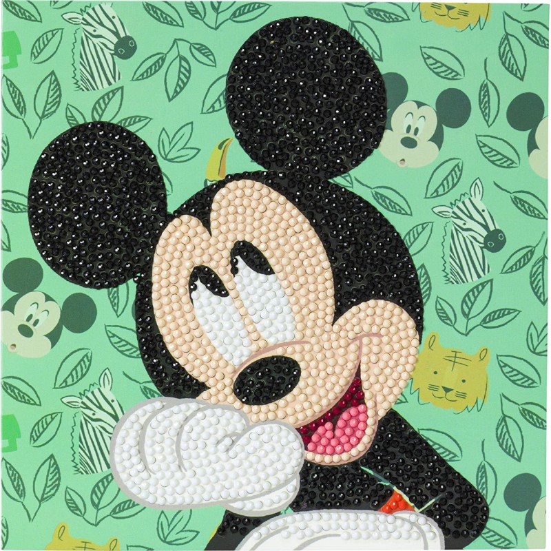OZ - Loisirs créatifs - Disney - Mickey carte à diamanter 18x18cm Crystal Art