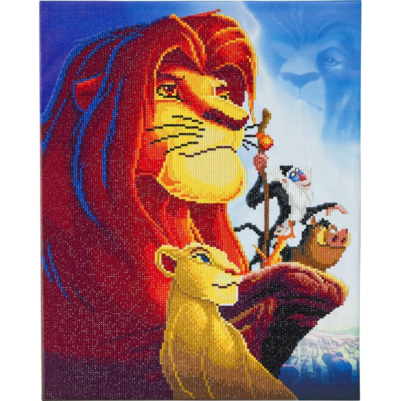 OZ - Loisirs créatifs - Disney - Le Roi Lion tableau à diamanter 40x50cm Crystal Art