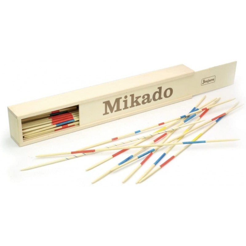 Jeujura - 8190- Jeux de Société-Grand Mikado en Bois - 50 cm - Coffret en Bois