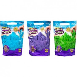 KINETIC SAND - RECHARGE COULEUR BLEU 900 G de sable - Sable Cinétique et Coloré - Alternative Pâte à