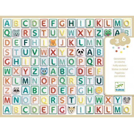 Djeco - DJ09078 - Stickers des petits - Gommettes alphabet