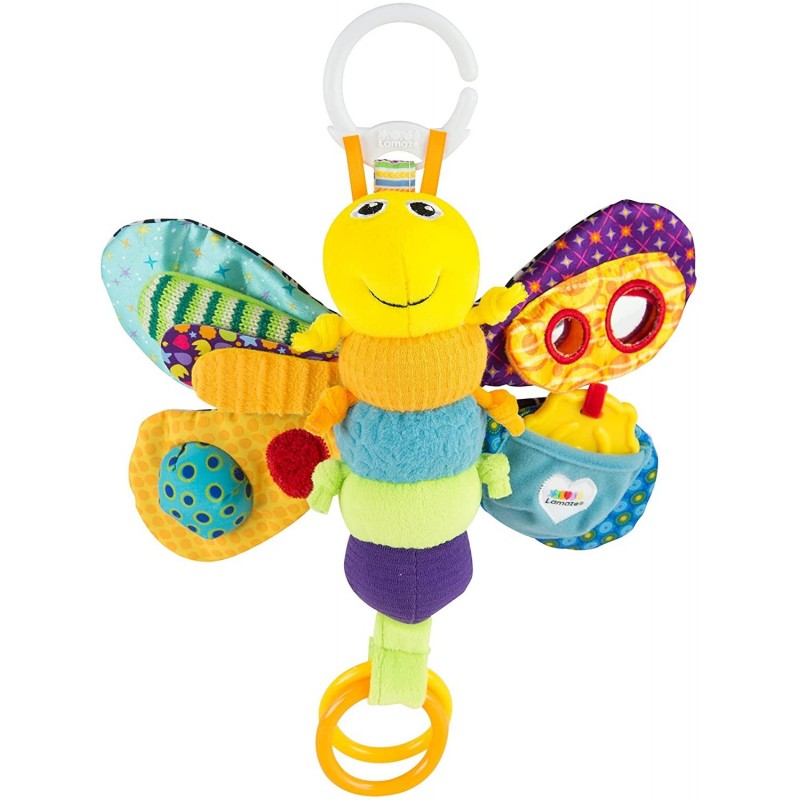 TOMY Lamaze - Freddie La Luciole, Peluche Bébé à Clip pour Berceau ou Poussette L27024, Jouet d'Évei