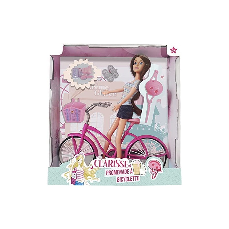 WDK- poupée - Clarisse à vélo