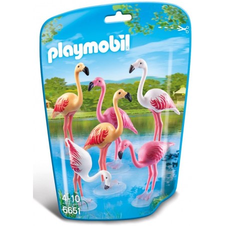 Playmobil - 6651 - Le Zoo - Groupe De Flamants Roses