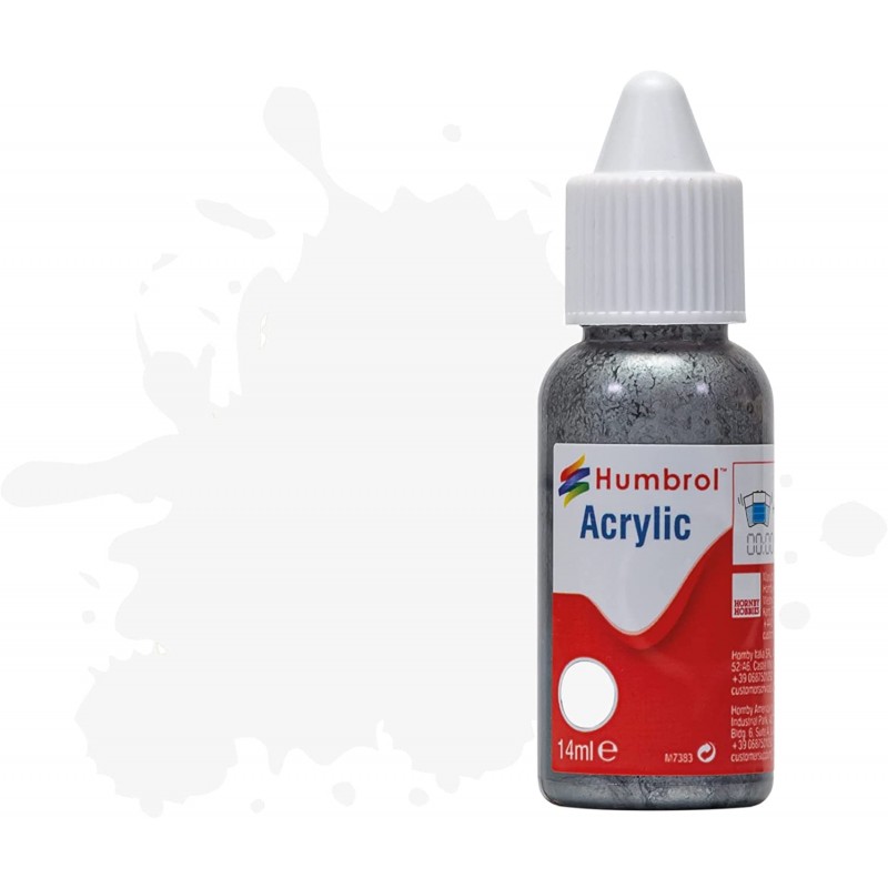 Humbrol - Peinture acrylique - Blanc brillant H22 - 14 ml