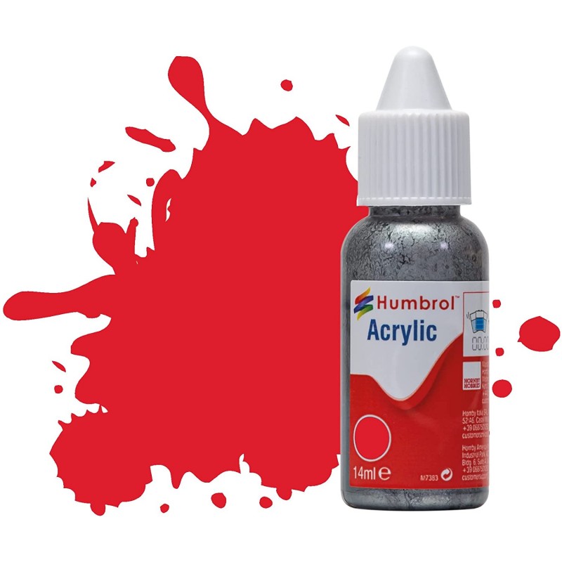 Humbrol - Peinture acrylique - Rouge brillant H19 - 14 ml