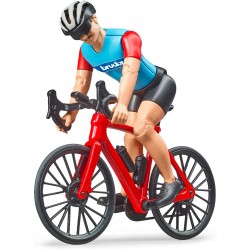 Bruder - Figurine miniature - Cycliste avec vélo de montagne