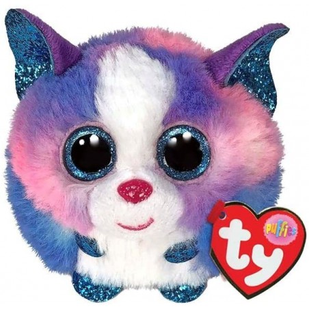 Peluche TY - Puffies 10 cm - Cléo le chien husky