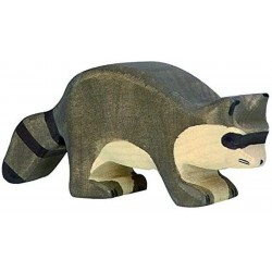 Holztiger - Figurine animal en bois - Raton laveur