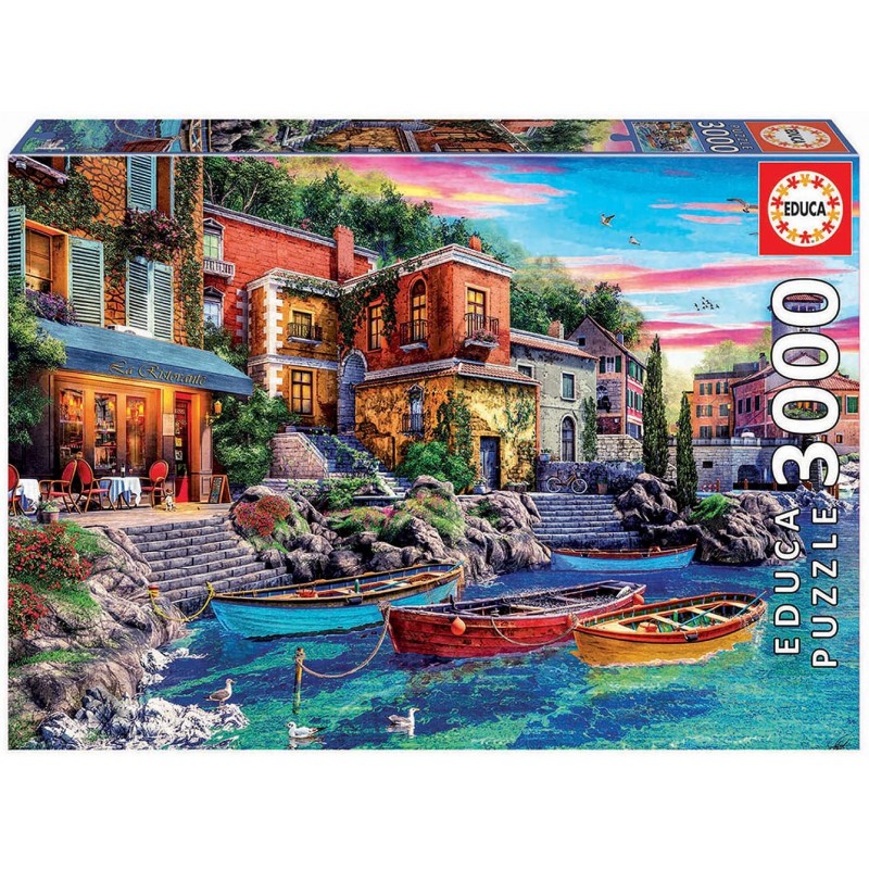 Educa - Puzzle 3000 pièces - Coucher de soleil à Côme