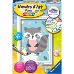 Ravensburger - Numéro d'art - mini - Raton laveur