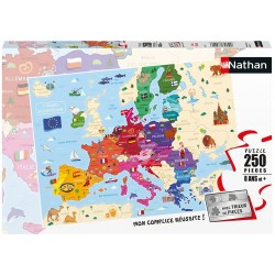 Nathan - Puzzle 250 pièces - Carte d'Europe