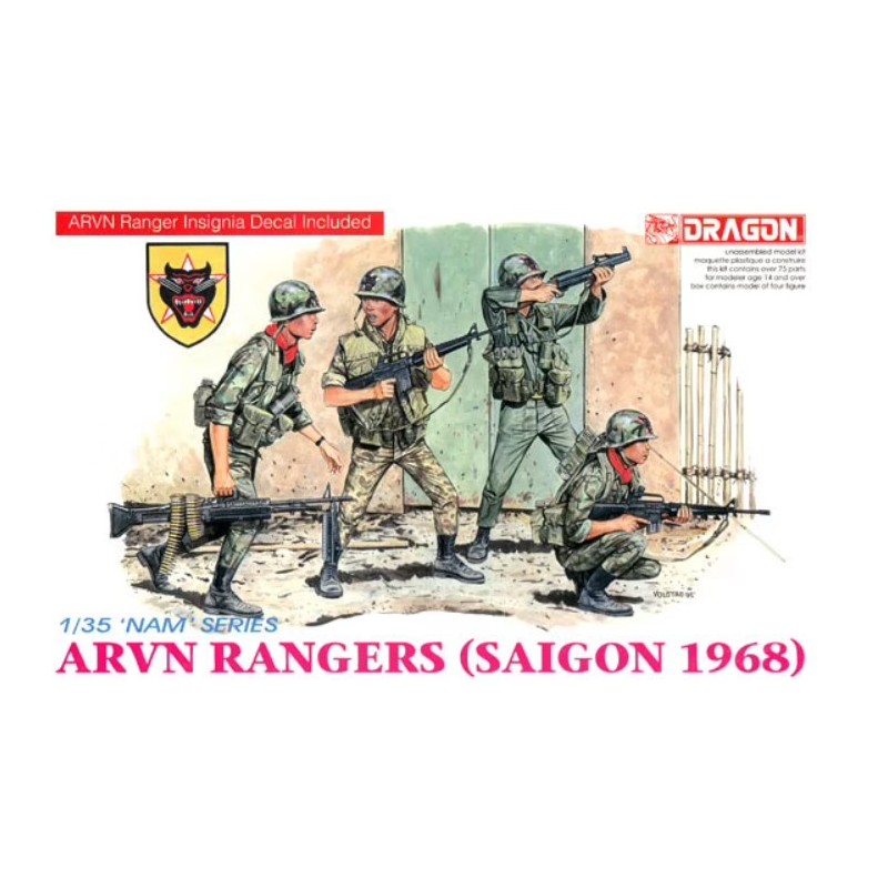 Dragon - Maquette militaire - ARVN Rangers Saigon 1968 - 4 figurines - 1:35e
