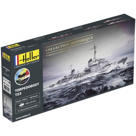 Heller - Maquette - Bateau - Starter Kit - Torpedoboot T23