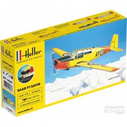 Heller - Maquette - Avion - Starter kit - Saab 91 Safir