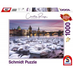 Schmidt - Puzzle 1000 pièces - Prague - Cygnes