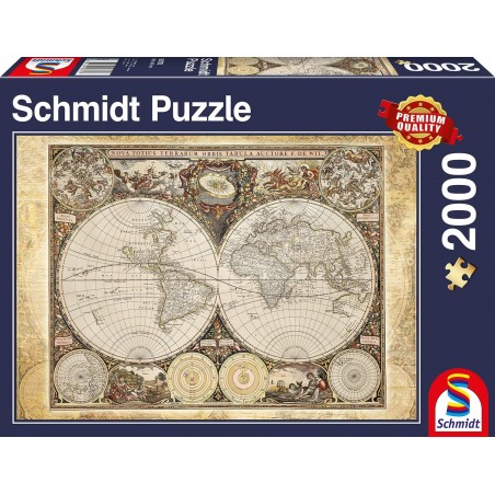 Schmidt - Puzzle 2000 pièces - Mappemonde historique