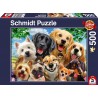 Schmidt - Puzzle 500 pièces - Le selfie des chiens